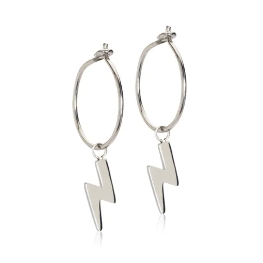 Blomdahl NT Ear Ring 14 mm, Pendant Flash 11 mm