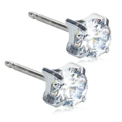 Blomdahl ST Tiffany 5 mm CZ White 1 par