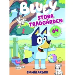Bluey Stora trädgården Målarbok