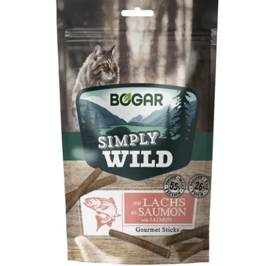 Bogar Simply Wild Sticks Salmon Katt 50 g