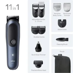 Braun All-in-One Series 7 11-in-1 Grooming Kit AIO7540 Blå