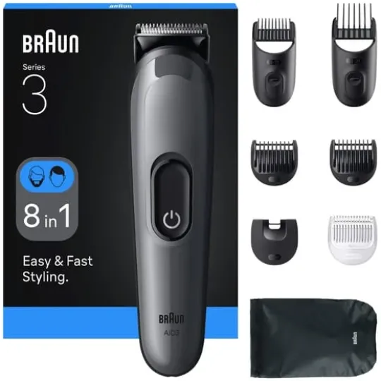Braun All-in-One Series 3 8-in-1 Grooming Kit AIO3540 Grå