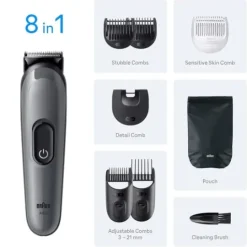 Braun All-in-One Series 3 8-in-1 Grooming Kit AIO3540 Grå