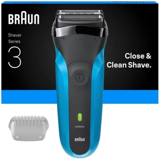 Braun Series 3 Elektrisk Rakapparat Wet & Dry 310S Blå