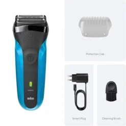 Braun Series 3 Elektrisk Rakapparat Wet & Dry 310S Blå