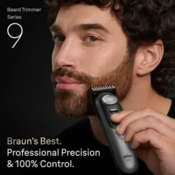 Braun Skäggtrimmer Series 9 +7 Barberarverktyg BT9520 Krom