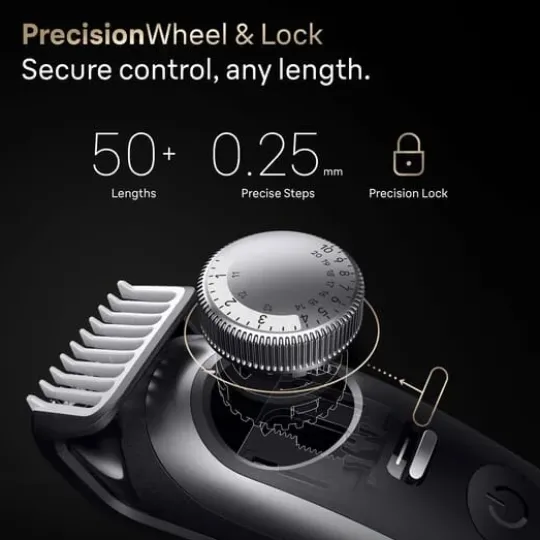 Braun Skäggtrimmer Series 9 +7 Barberarverktyg BT9520 Krom