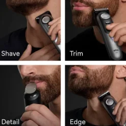 Braun Skäggtrimmer Series 9 +7 Barberarverktyg BT9520 Krom