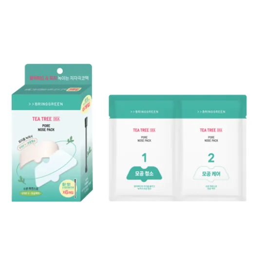 BRINGGREEN Tea Tree Cica Pore Nose Strip 5 st