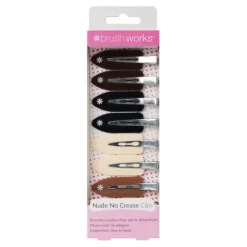 Brushworks Nude No Crease Hair Clips 8 st