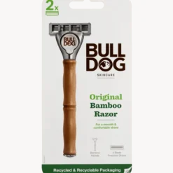 Bulldog Original Bamboo Razor Rakhyvel 1 st + Rakblad 2 st