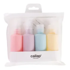Cailap Reseförpackning Flaska Olika Färger 60 ml 4 st