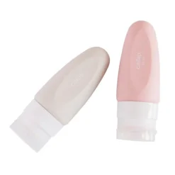 Cailap Reseförpackning Flaska Silikon Grå och Rosa 60 ml 2 st