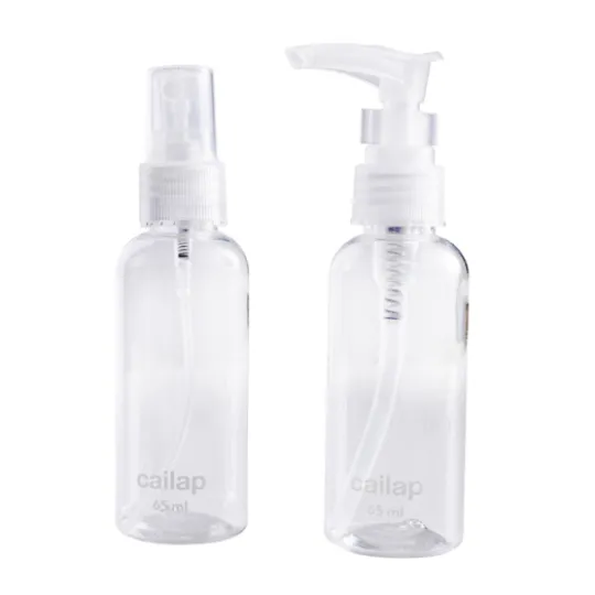 Cailap Reseförpackning Spray- och Pumpflaska 65 ml 2 st