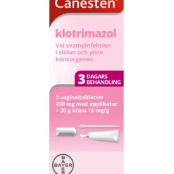 Canesten 3 Vaginaltabletter 200 mg + 20 g kräm 1%