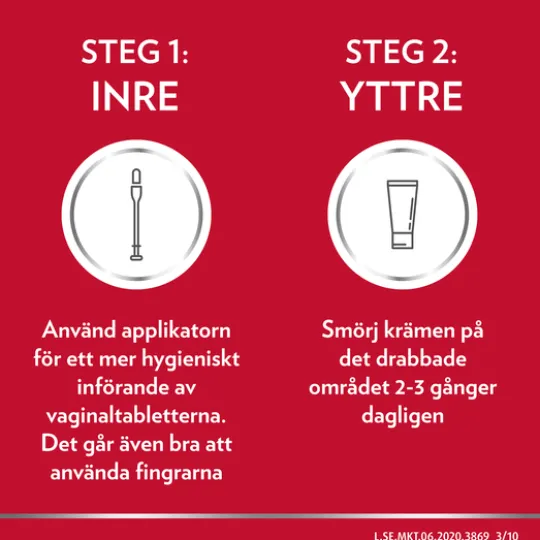 Canesten 3 Vaginaltabletter 200 mg + 20 g kräm 1%