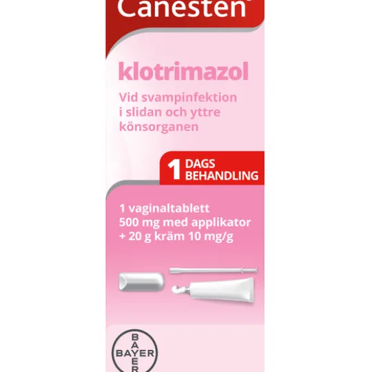 Canesten 1 Vaginaltablett 500 mg + 20 g kräm 1%