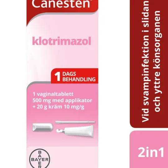 Canesten 1 Vaginaltablett 500 mg + 20 g kräm 1%