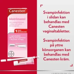 Canesten 1 Vaginaltablett 500 mg + 20 g kräm 1%