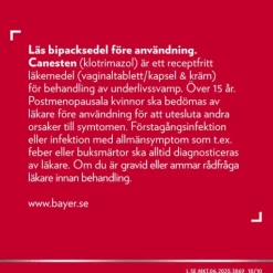 Canesten 1 Vaginaltablett 500 mg + 20 g kräm 1%