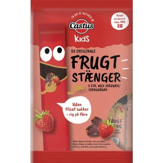 Castus Fruktstänger Jordgubb 100 g