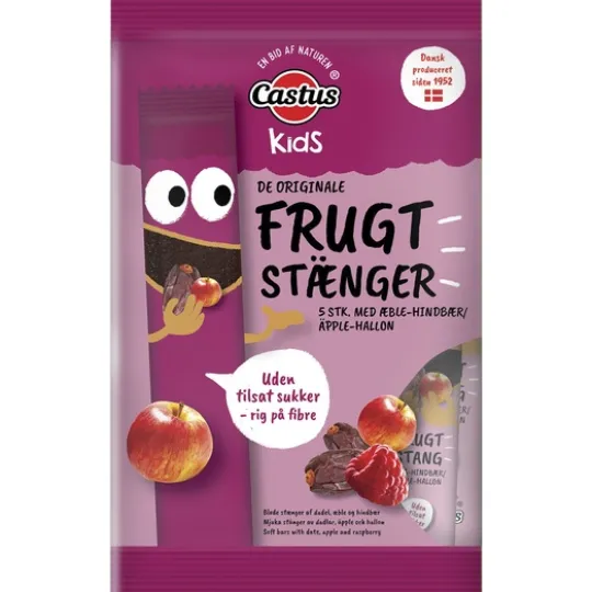 Castus Fruktstänger Äpple/Hallon 100 g