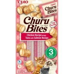 Churu Cat Bites Chicken & Tuna Wrap with Salmon 3 st
