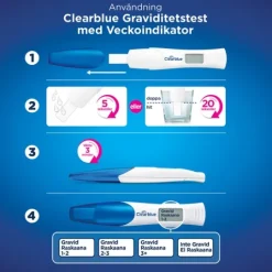 Clearblue Digital graviditetstest med veckoindikator 2 st