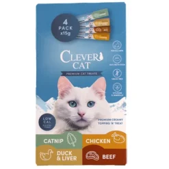 Clever Cat Creamy Mixed Flavours 4 x 15 g