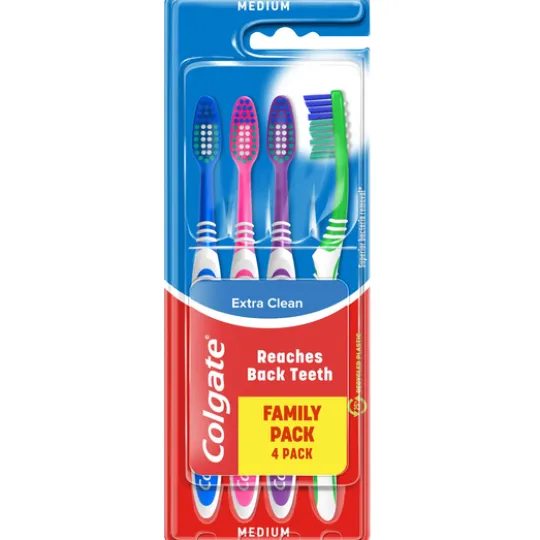 Colgate Tandborstar ExtraClean Medium 4 st