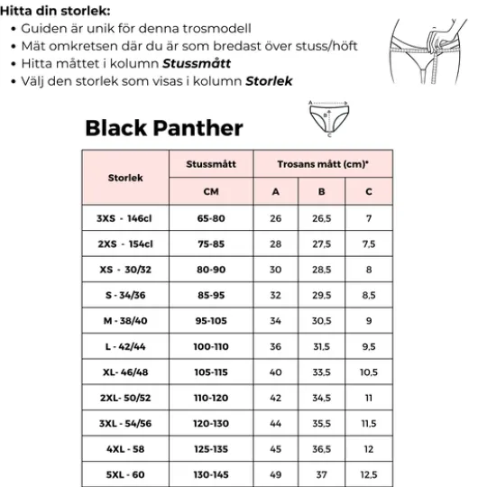 Comfydence Black Panther Menstrosa Ultra XS