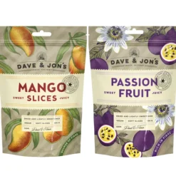 Dave & Jons Mango + Passionsfrukt Fruktsnacksduo