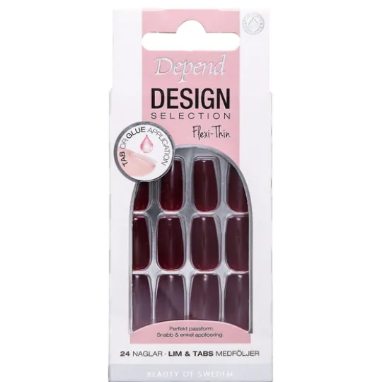 Depend Design Selection Dark Scarlet Short Coffin 24 st