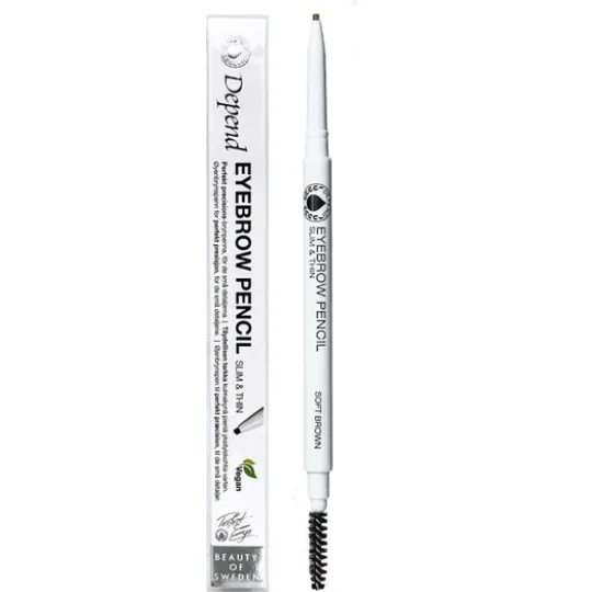Depend Eyebrow Pencil Slim & Thin Soft Brown 4 g