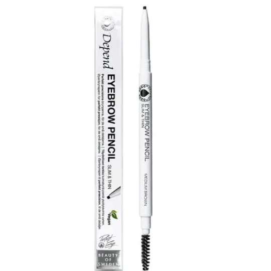 Depend Eyebrow Pencil Slim & Thin Medium Brown 4 g