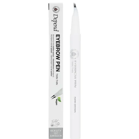 Depend Eyebrow Pen Twin Thin Darkbrown 0,55 g