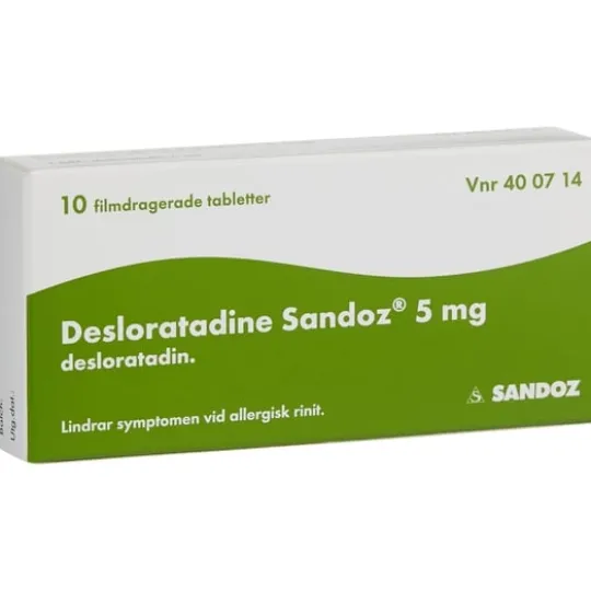 Desloratadine Sandoz, filmdragerad tablett 5 mg 10 st