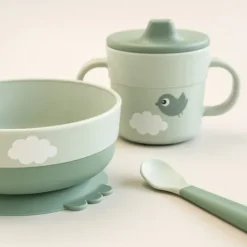 Done by Deer Foodie First Meal Set Happy Clouds Green