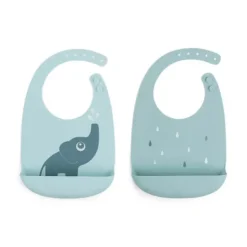 Done by Deer Haklapp Silikon Elphee Blue 2-pack