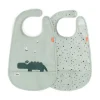 Done by Deer Haklapp velcro Croco Green 2-pack