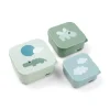 Done by Deer Snack Box Happy Clouds Green 3-pack