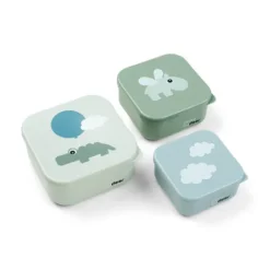 Done by Deer Snack Box Happy Clouds Green 3-pack