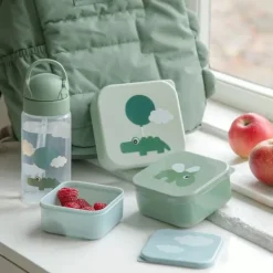 Done by Deer Snack Box Happy Clouds Green 3-pack