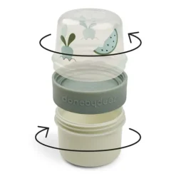 Done by Deer To go 2-way snack container S Birdee Green