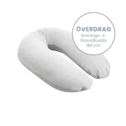 Doomoo Överdrag Amning & Gravidkudde Randig Grå