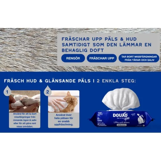 DOUXO Skin & Coat Spa Ultra-safe Multipurpose Våtservetter 100 st