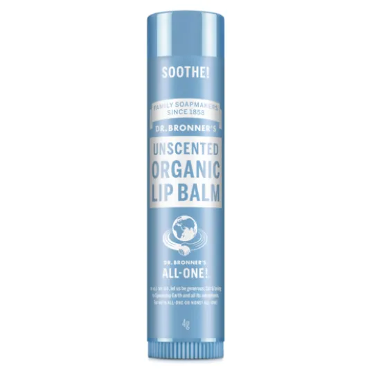 Dr. Bronner's Organic Lip Balm Unscented 4 g