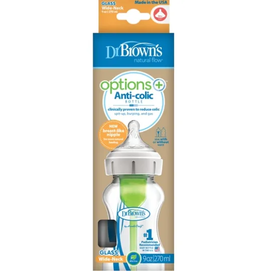 Dr Brown Glass Wide-Neck Options + Flaska 270 ml