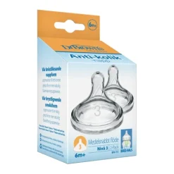 Dr Brown Level 3 Wide-Neck Silicone Options+ Nipple 2-pack