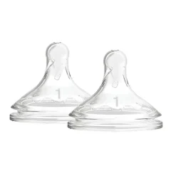 Dr Brown Level 1 Wide-Neck Silicone Options + Nipple 2-pack